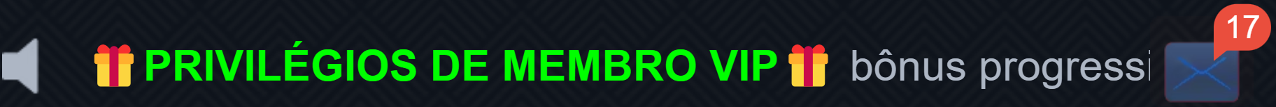 Bar mensagem "Privilégios de Membro VIP" da 757BET.